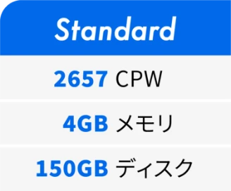 Standard 2657CPW 4GBメモリ 150GBディスク