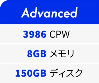 Advanced 3986CPW 8GBメモリ 150GBディスク